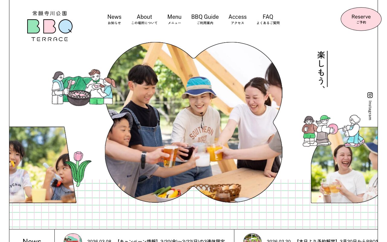 常願寺川公園BBQテラスのサイト