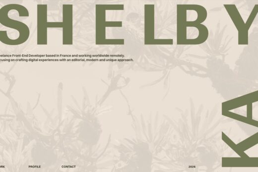 フランス拠点のフロントエンド開発者ポートフォリオ