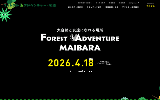 大自然を体感するフォレストアドベンチャー米原の公式サイト
