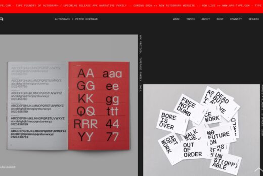 タイプデザイナーの洗練されたポートフォリオ