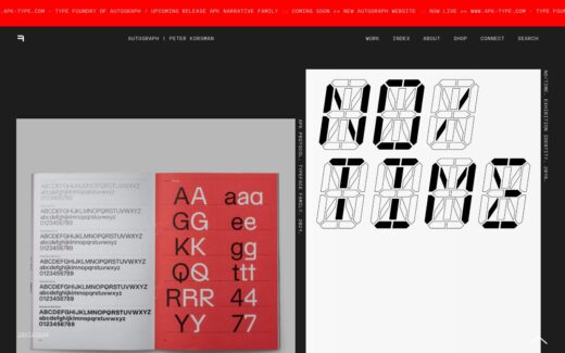 タイプデザイナーの洗練されたポートフォリオ