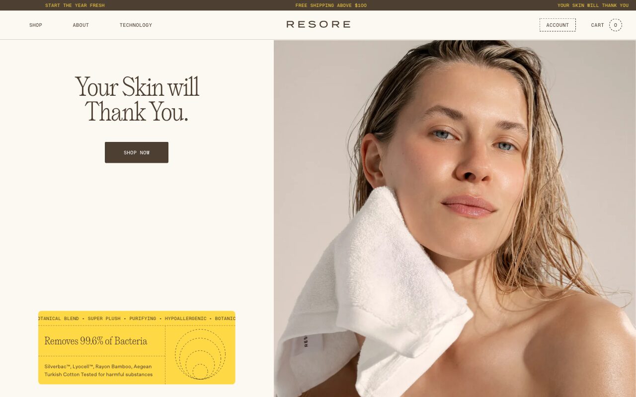 素肌美を追求するスキンケアタオルブランド