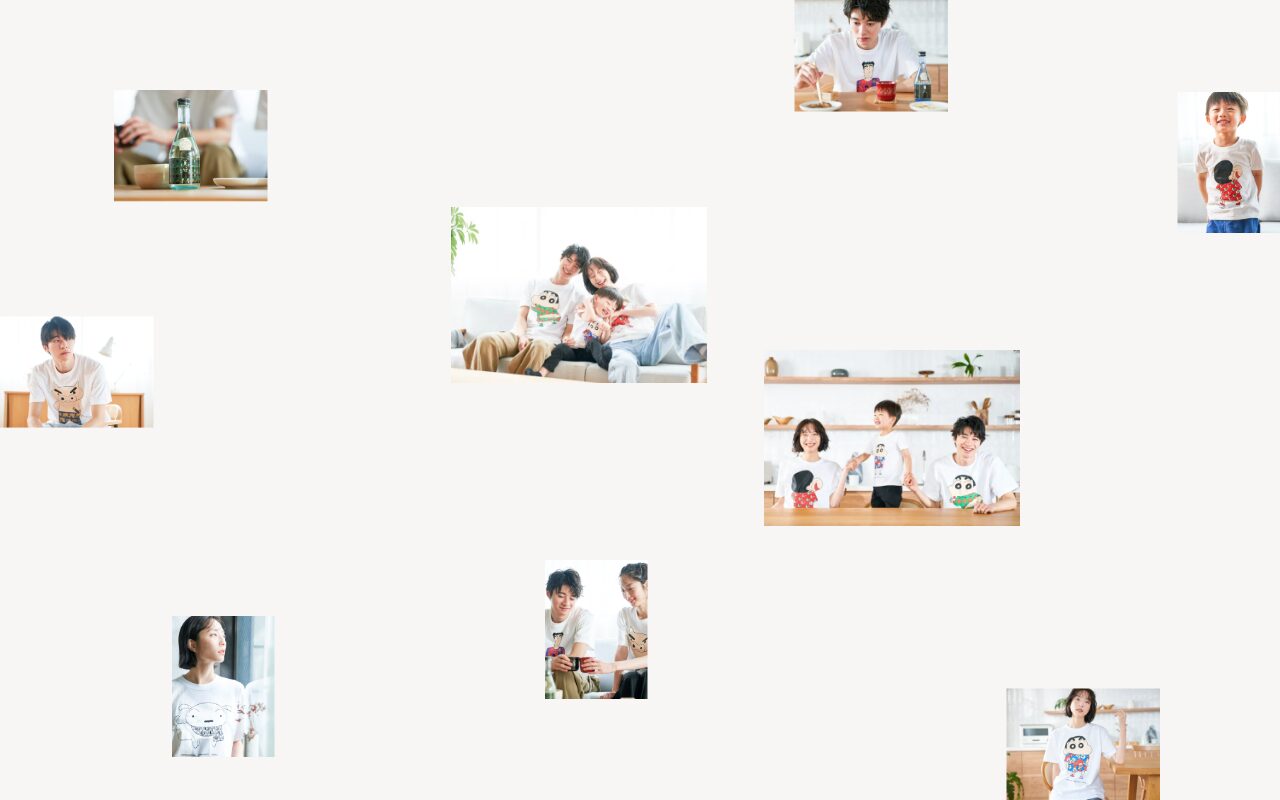 クレヨンしんちゃんの日本製Tシャツ
