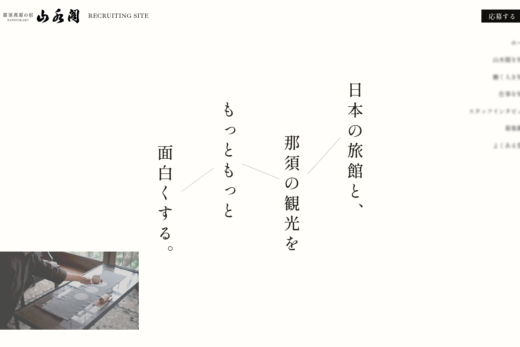 那須高原の旅館・山水閣の採用サイト