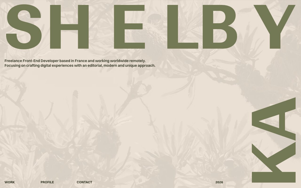 フランス拠点のフロントエンド開発者ポートフォリオ