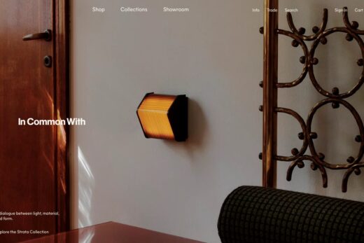 光と素材の対話を表現する照明ブランドECサイト