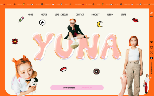 ドラマーYUNAの公式サイト