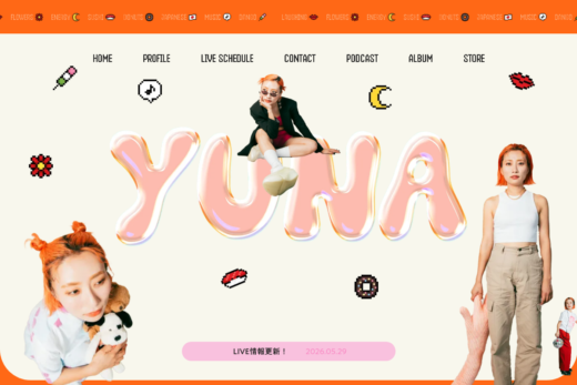 ドラマーYUNAの公式サイト