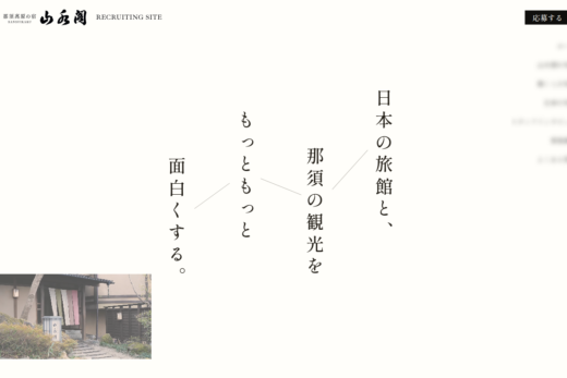 那須高原の旅館・山水閣の採用サイト