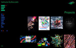 ネオンカラーが映える3DCG作家のポートフォリオサイト